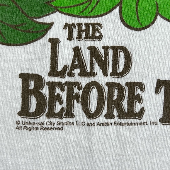 The Land Before Time Adult Shirt Large White Universal Studios Movie Dinosaur - Picture 7 of 8